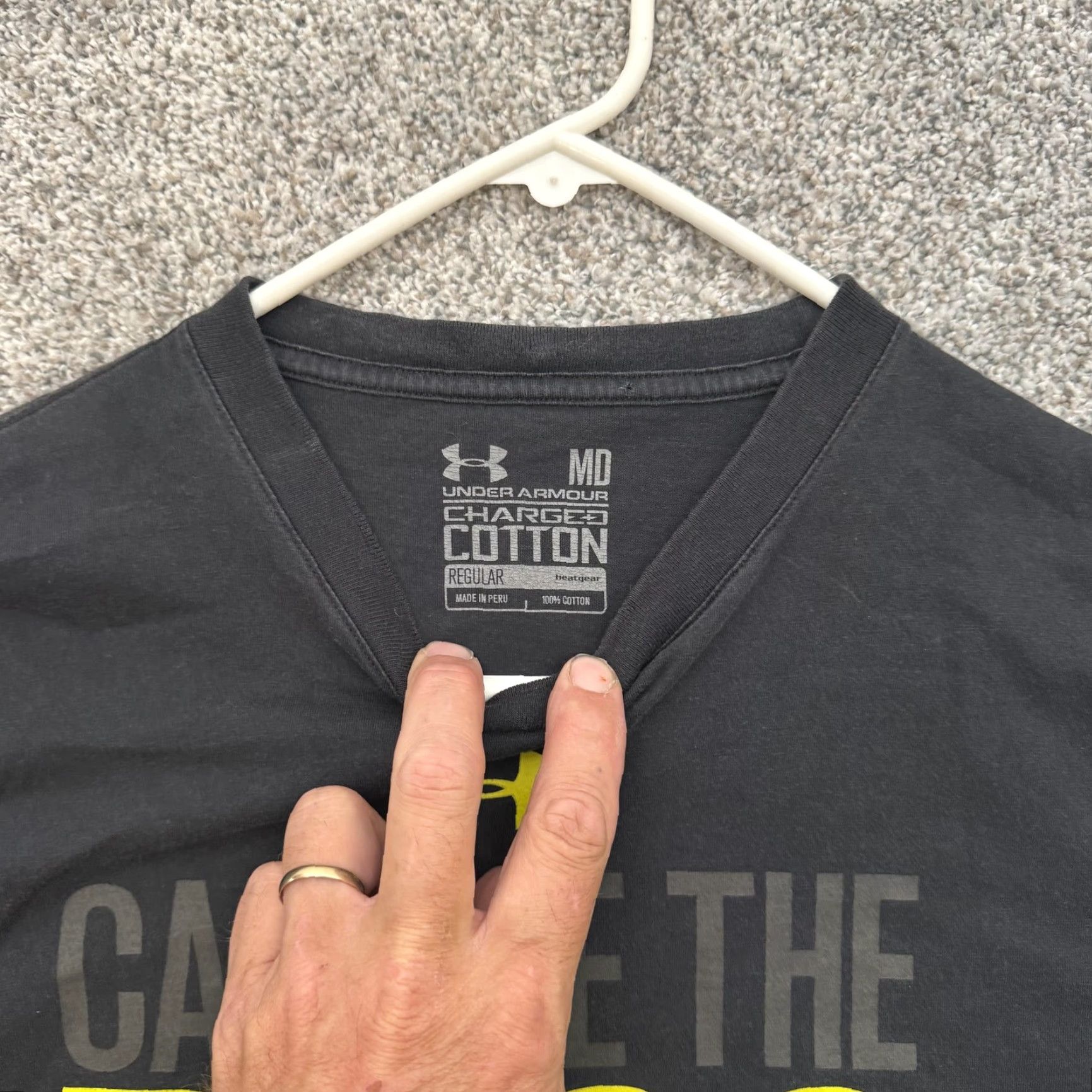 Under Armour Under Armour Shirt Mens Medium Black Call Me The Boss Graphic Tee T-Shirt Cotton Size US M / EU 48-50 / 2 - 4 Thumbnail
