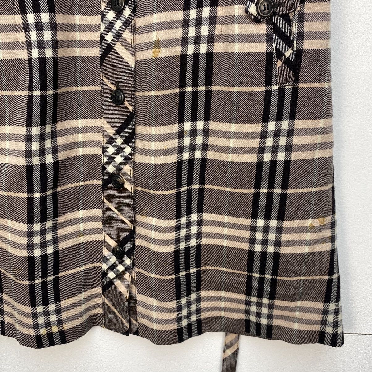 Burberry Burberrys Belted Dress Plaid Size S / US 4 / IT 40 - 6 Thumbnail