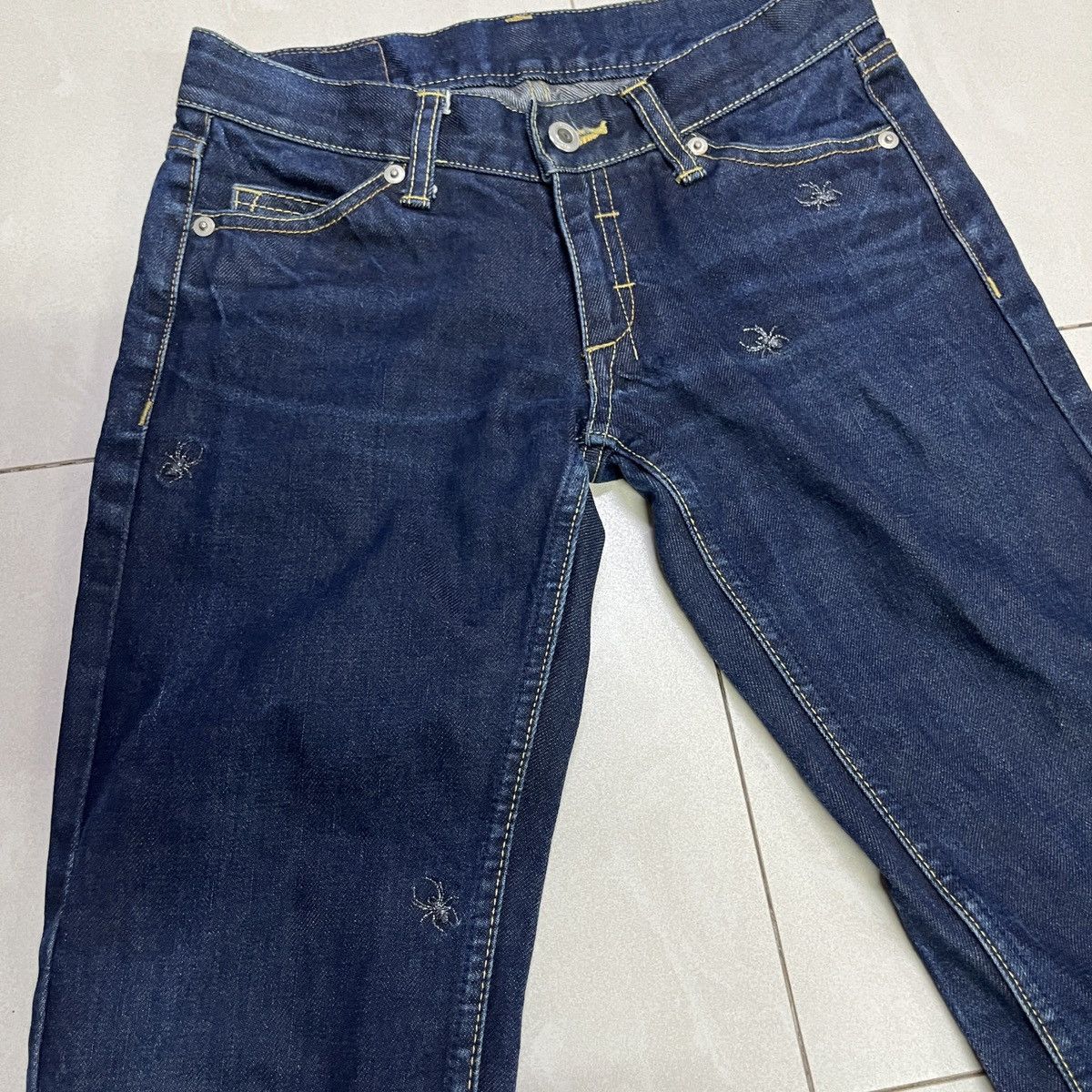 14th Addiction × If Six Was Nine × Japanese Brand Barak Denim Spider Embroidered Jeans Size 28" / US 6 / IT 42 - 5 Thumbnail