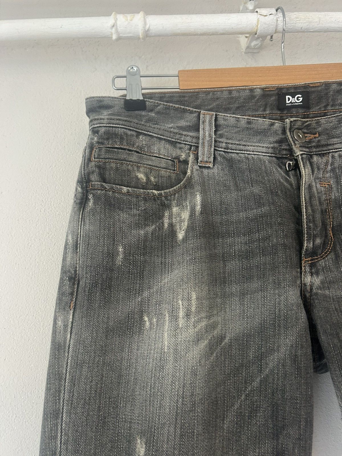 Dolce & Gabbana Distressed Black Wash Denim Jeans Size US 34 / EU 50 - 3 Thumbnail