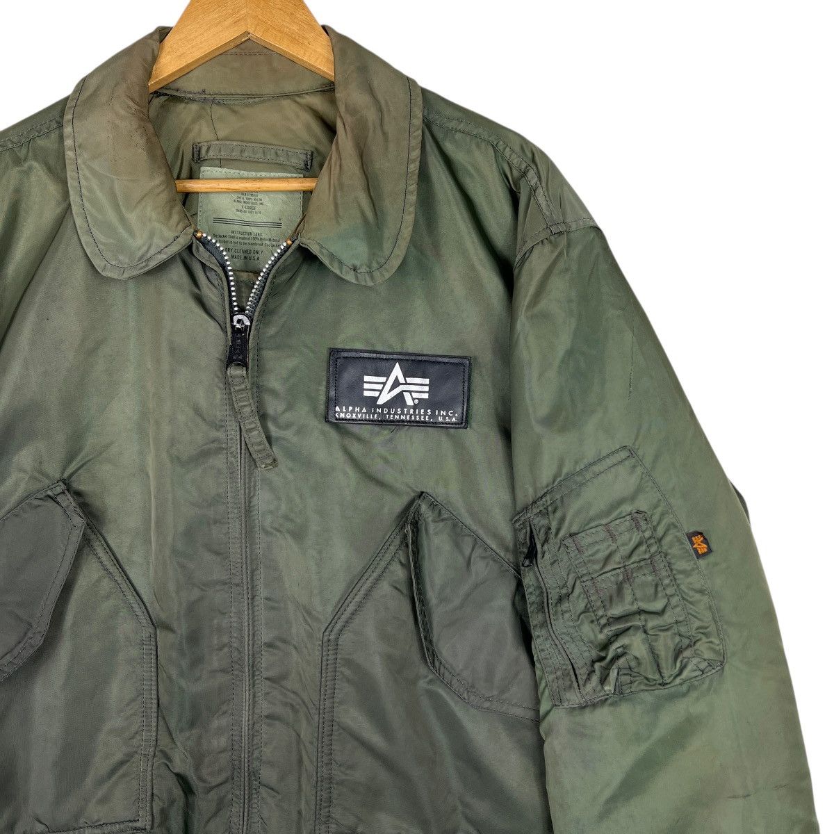Alpha Industries Vintage alpha Cwu 45 P Bomber Jacket Made In Usa Size XL Size US XL / EU 56 / 4 - 7 Thumbnail