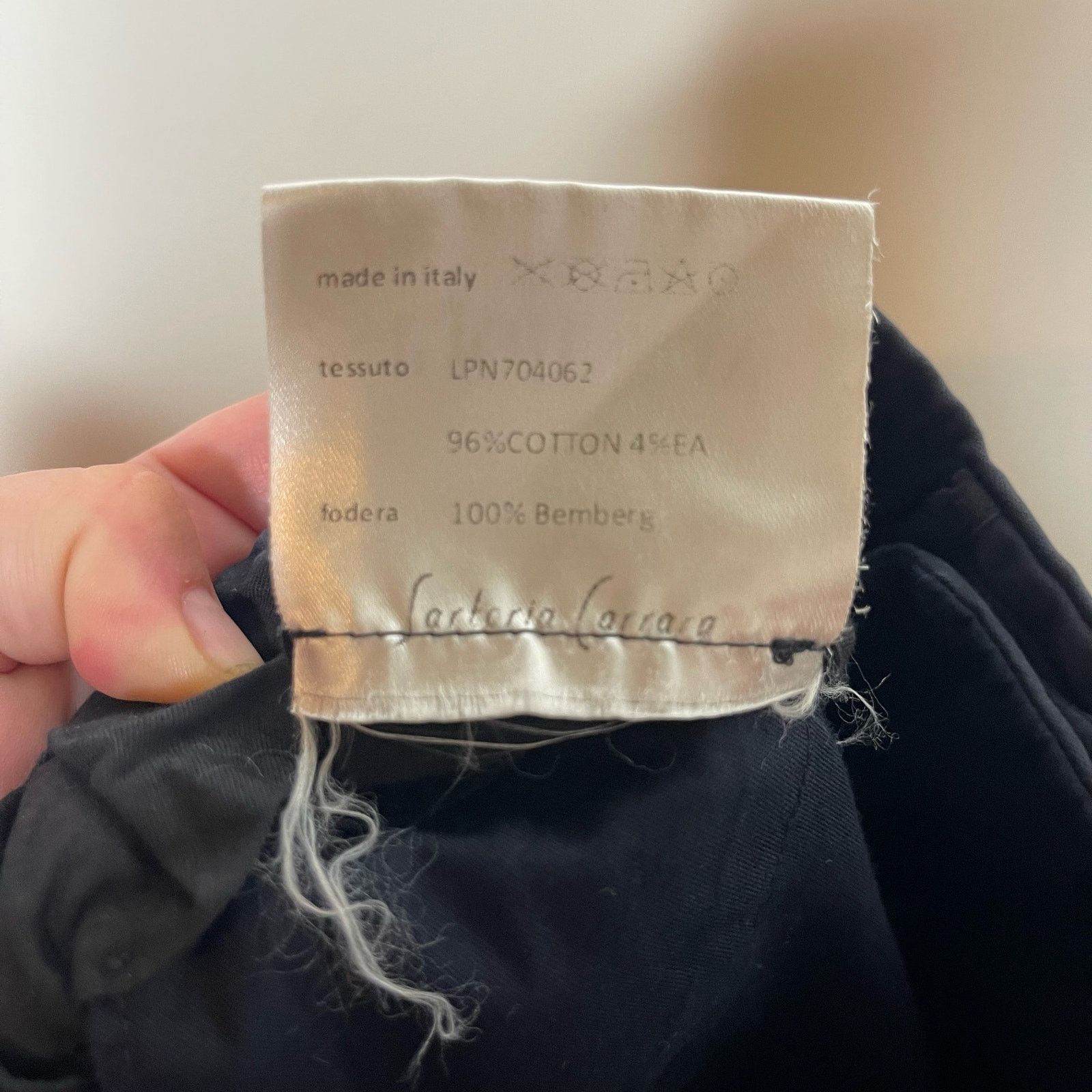 P. Johnson P. Johnson X Sartoria Carrara Flat Front Cotton Trousers Nav Size US 30 / EU 46 - 8 Thumbnail