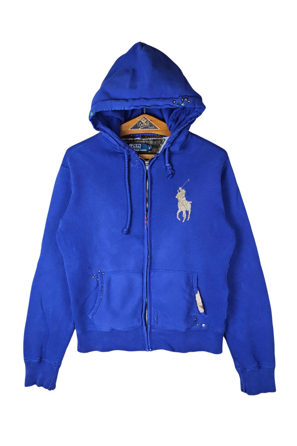 Polo Ralph Lauren 2006 PRL“Big Pony” Thermal-Lined Zip Hoodie - Royal Blue - S Size US S / EU 44-46 / 1 - 2 Thumbnail