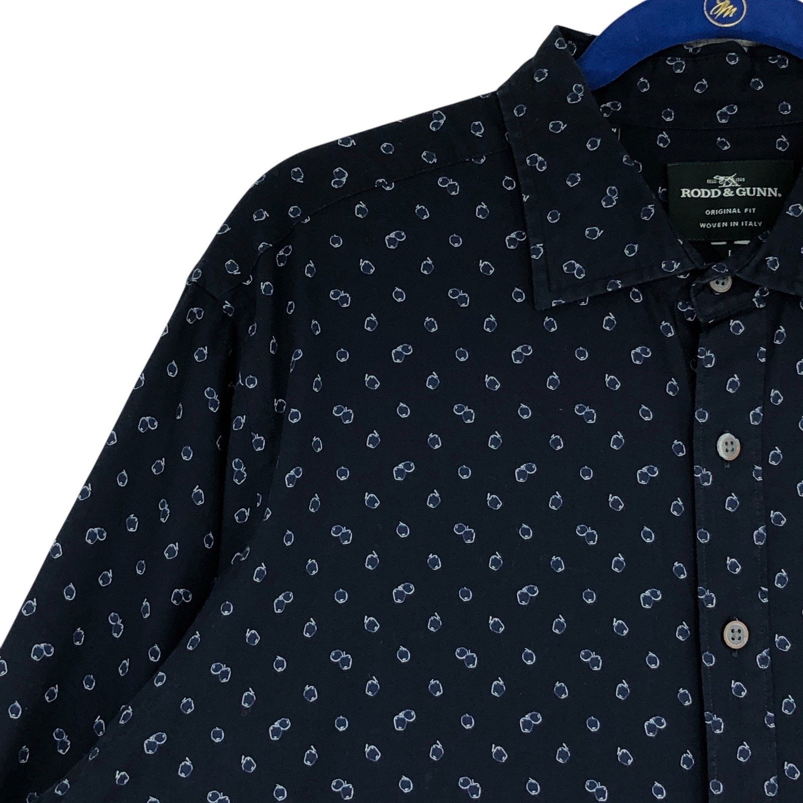 Rodd & Gunn Rodd & Gunn Shirt Navy Blue Original Fit Pattern Cotton Size US L / EU 52-54 / 3 - 6 Thumbnail