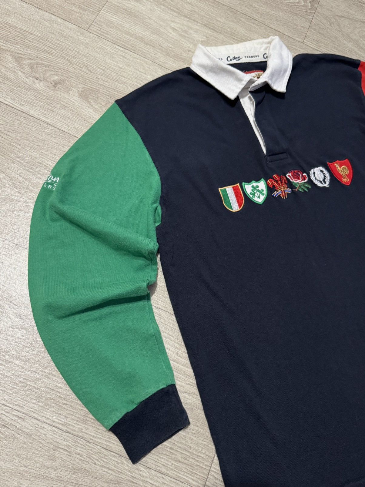 Cotton Traders 🔷Vintage Cotton Traders Six Nation Rugby Shirt 90s🔷 Size US M / EU 48-50 / 2 - 2 Thumbnail
