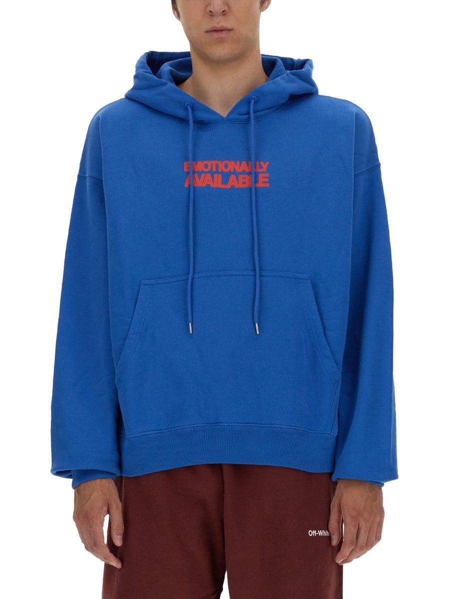 Off-White o1y0325 Logo Hoodie in Blue Size US XS / EU 42 / 0 - 1 Thumbnail