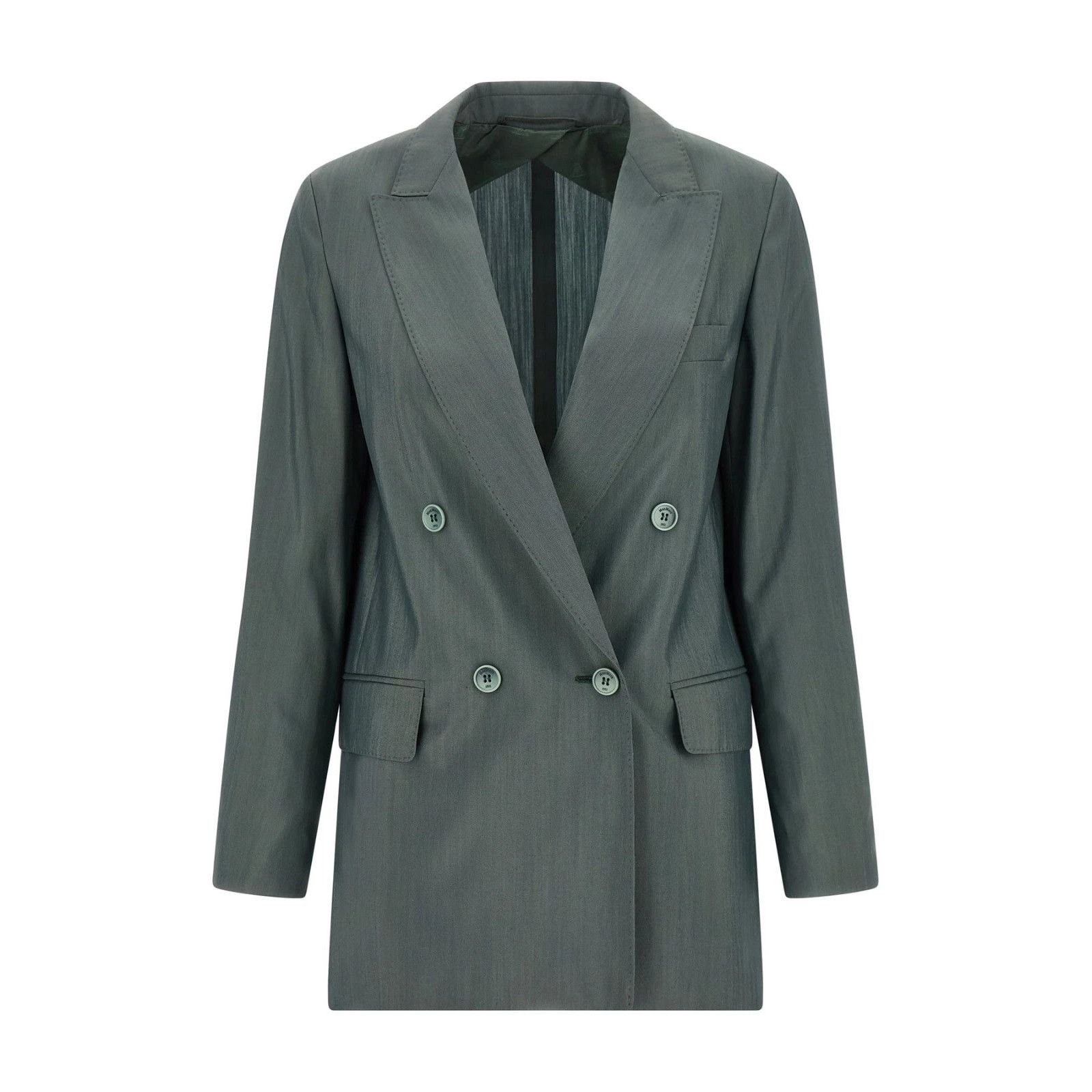 Max Mara MAX MARA MxmAlbata Gray Blazer New & Authentic (Women's size Size L / US 10 / IT 46 - 1 Thumbnail