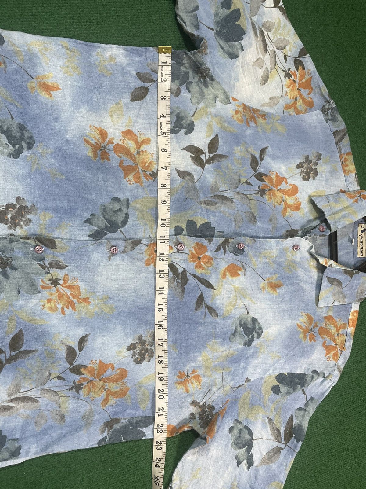 Aquascutum × Vintage Vintage Aquascutum Floral Motifs Shirt Size US L / EU 52-54 / 3 - 9 Thumbnail