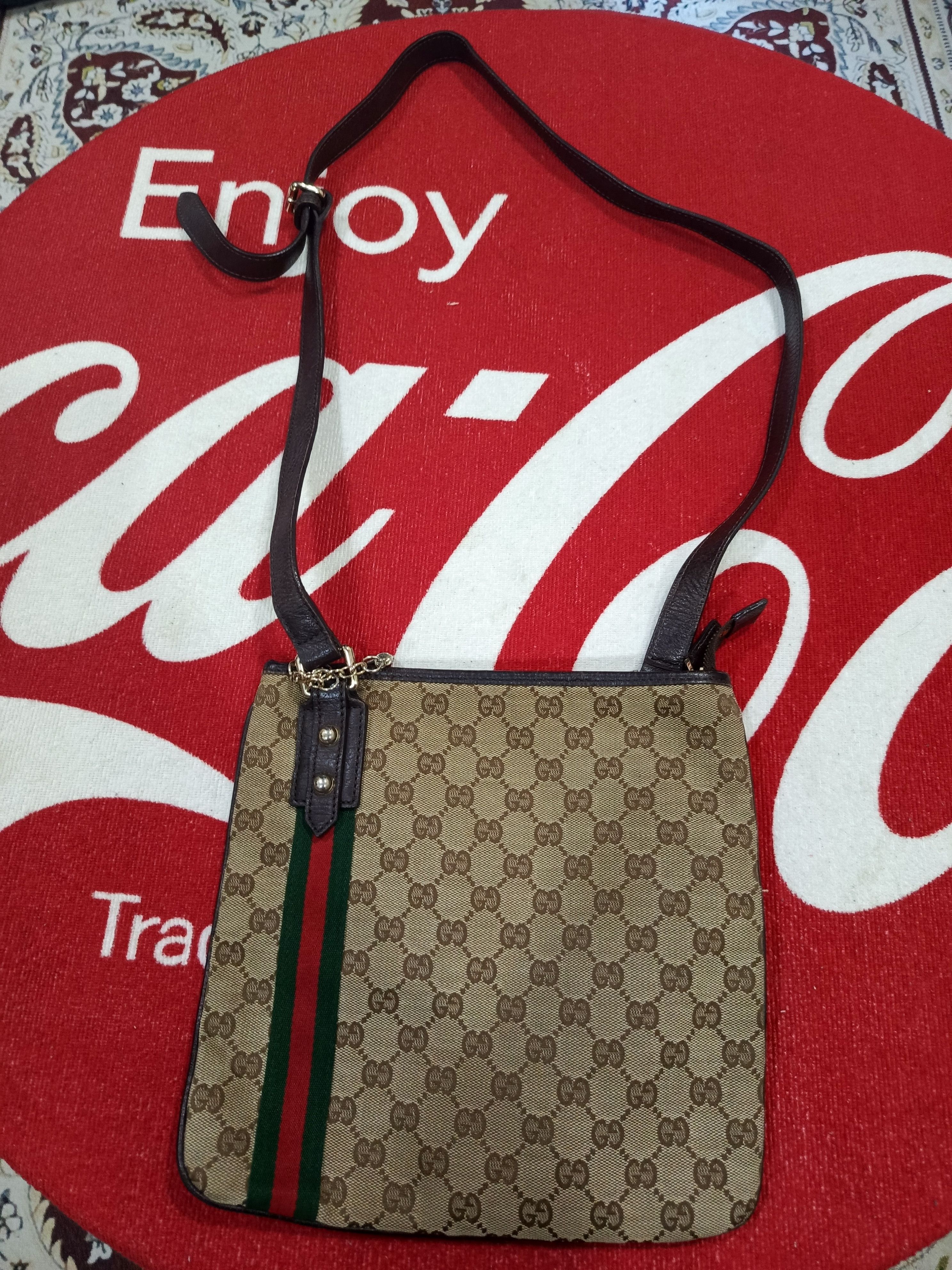 Gucci Gucci Brown GG Canvas Jolicoeur Crossbody Bag Size ONE SIZE - 4 Thumbnail