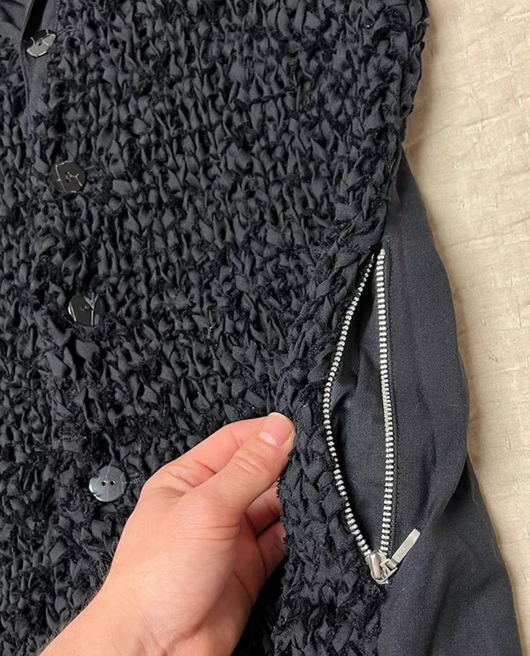 Gaultier Homme Objet × Jean Paul Gaultier Jean Paul Gaultier Homme Ruffle Blazer Men’s 48 Archive JPG Size 38R - 4 Thumbnail