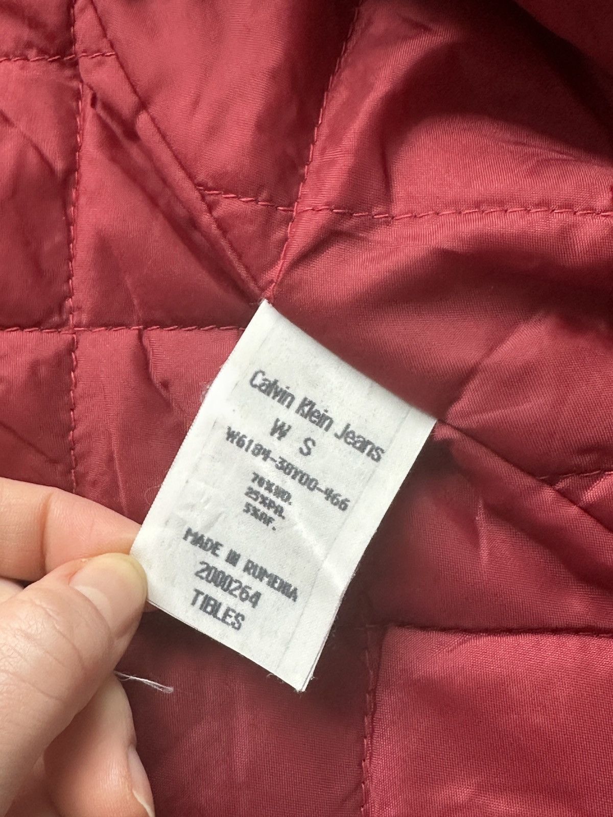 Calvin Klein × Vintage Calvin Klein Jeans Wool 90s WaistCoat Wool Red Jacket Vest Size S / US 4 / IT 40 - 10 Thumbnail