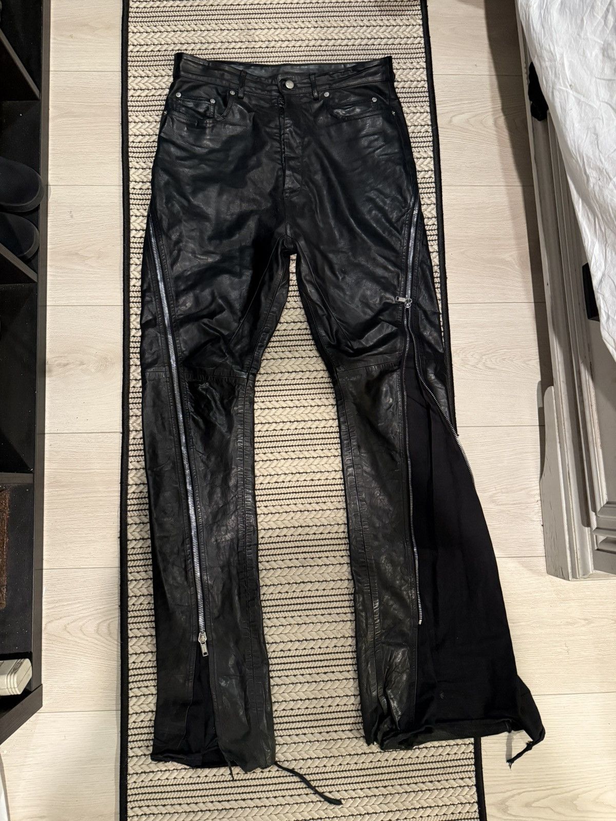 Rick Owens Rick Owens Leather Bolan Banana Size US 30 / EU 46 - 10 Thumbnail
