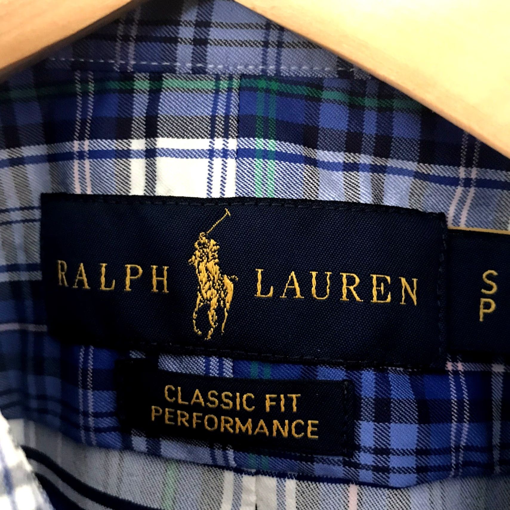 Ralph Lauren Ralph Lauren Performance Shirt Mens Small Nylon Stretch Blue Plaid Wicking 10 Size US S / EU 44-46 / 1 - 2 Thumbnail