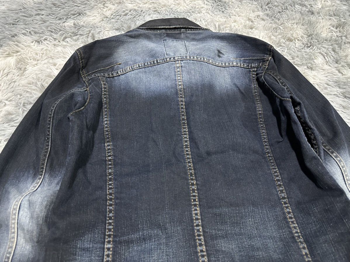 If Six Was Nine 🔥Sick Y2K Nicole Club For Men Waxed Denim Jacket Goth Punk Size US M / EU 48-50 / 2 - 6 Thumbnail