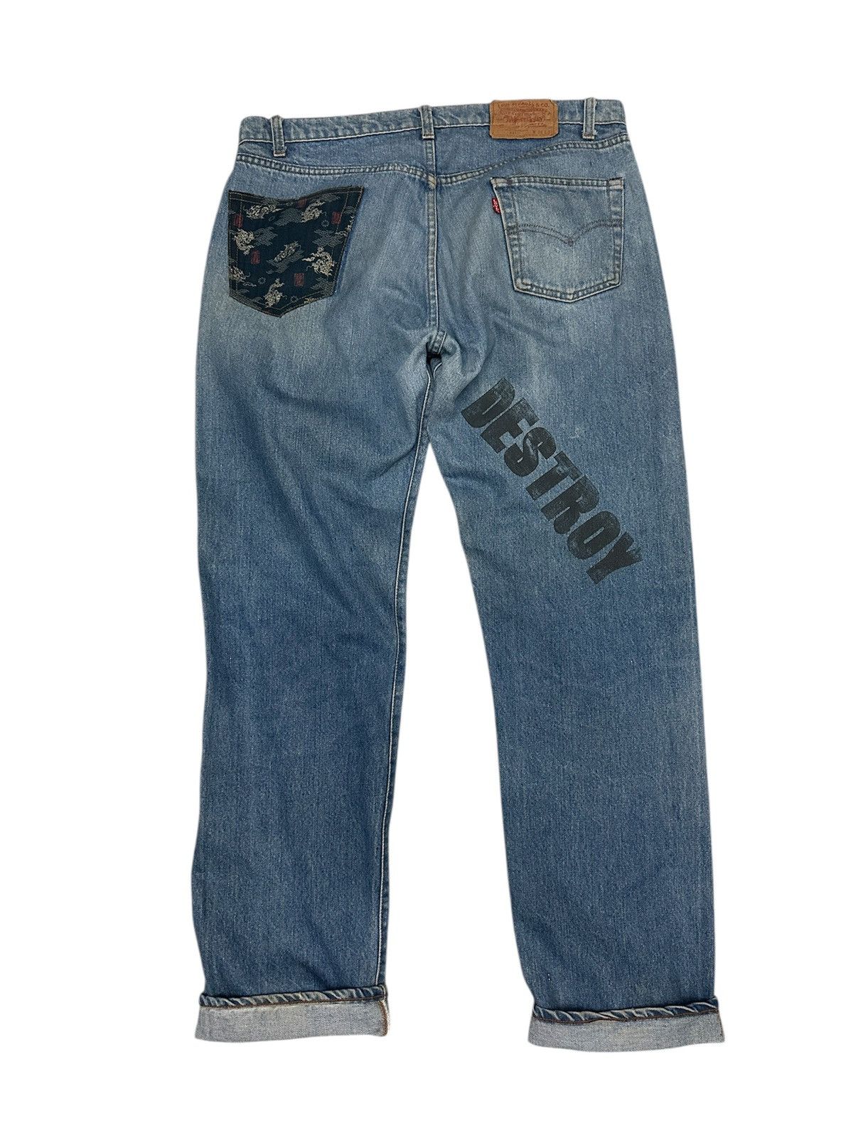 Levi's 🔥🔥🔥Vintage 80s Levi’s 501 Jeans Denim Pants Dragon Size US 34 / EU 50 - 2 Thumbnail