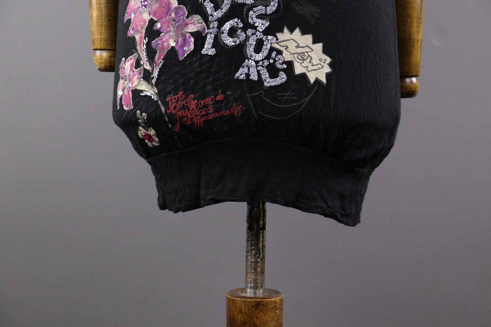 Desigual Desigual Black Floral Casual Summer Mini Dress Size XS Size XS / US 0-2 / IT 36-38 - 4 Thumbnail