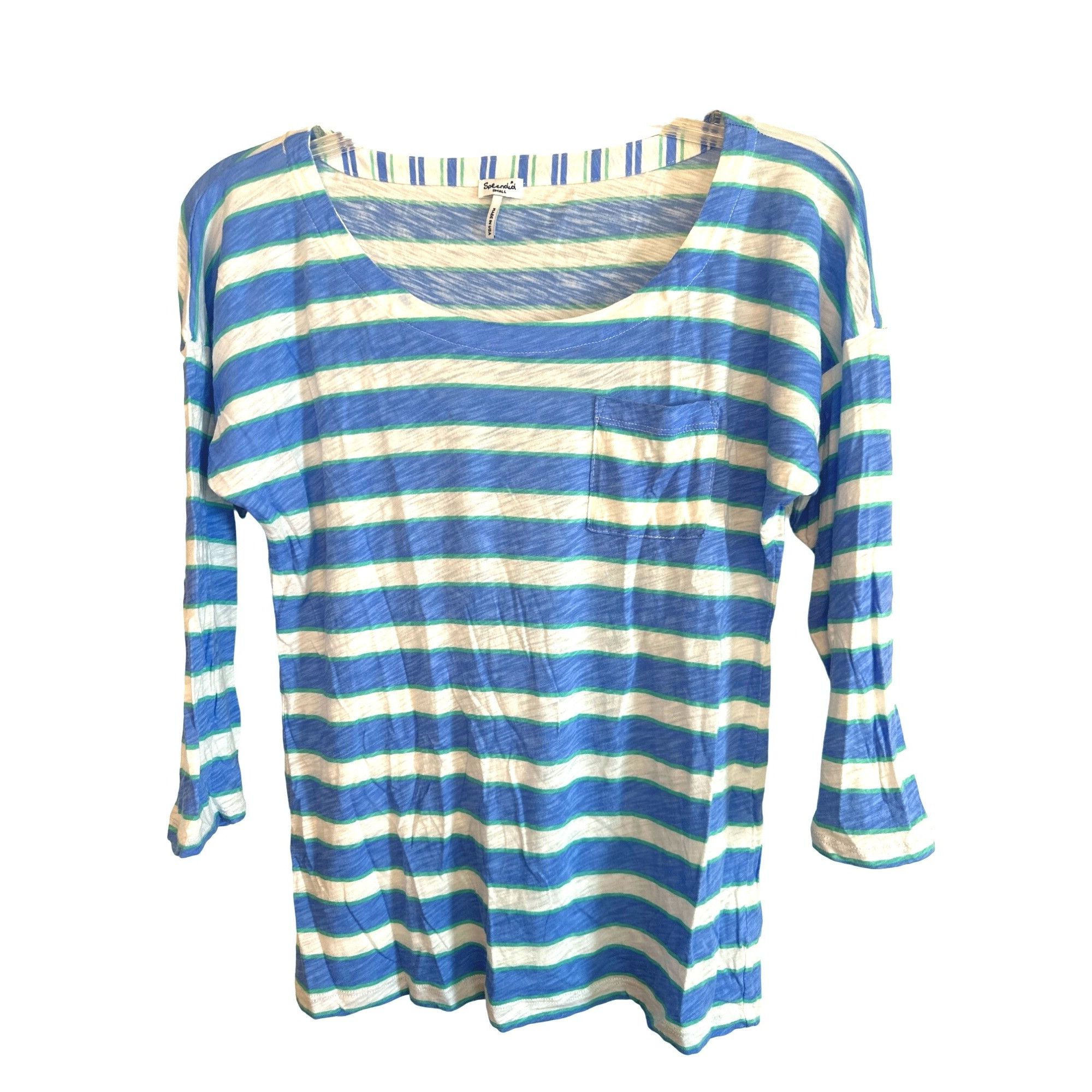 Splendid Splendid Cotton Modal Blend Striped Print Lightweight Blouse Size S / US 4 / IT 40 - 1 Thumbnail