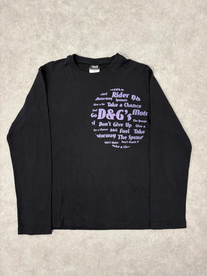 Dolce & Gabbana 2000s Dolce & Gabbana Poem Black Longsleeves Size US M / EU 48-50 / 2 - 1 Thumbnail