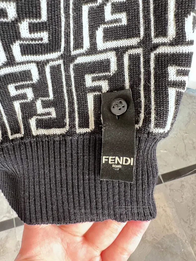 Fendi Fendi Double F full print pattern round neck pullover swea Size US M / EU 48-50 / 2 - 4 Thumbnail