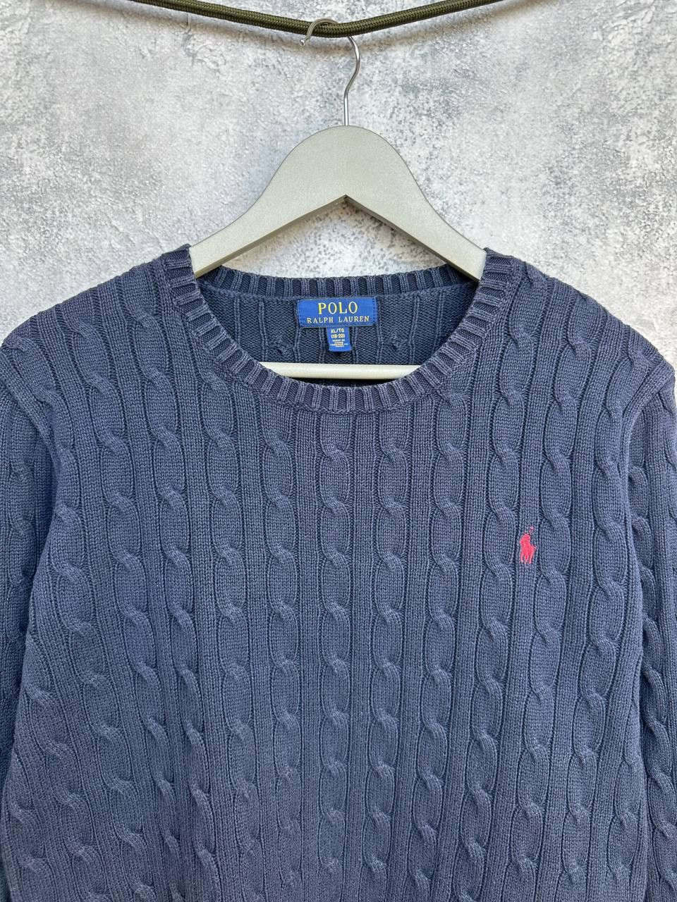 Polo Ralph Lauren Polo Ralph Lauren Cable Knit Sweater Navy Jumper Crew Neck Size XL / US 12-14 / IT 48-50 - 4 Thumbnail