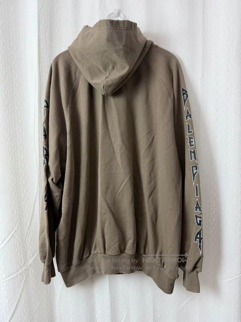 Balenciaga Balenciaga Lightning Crack Pattern Printed Destroyed Hoodi Size US S / EU 44-46 / 1 - 2 Thumbnail