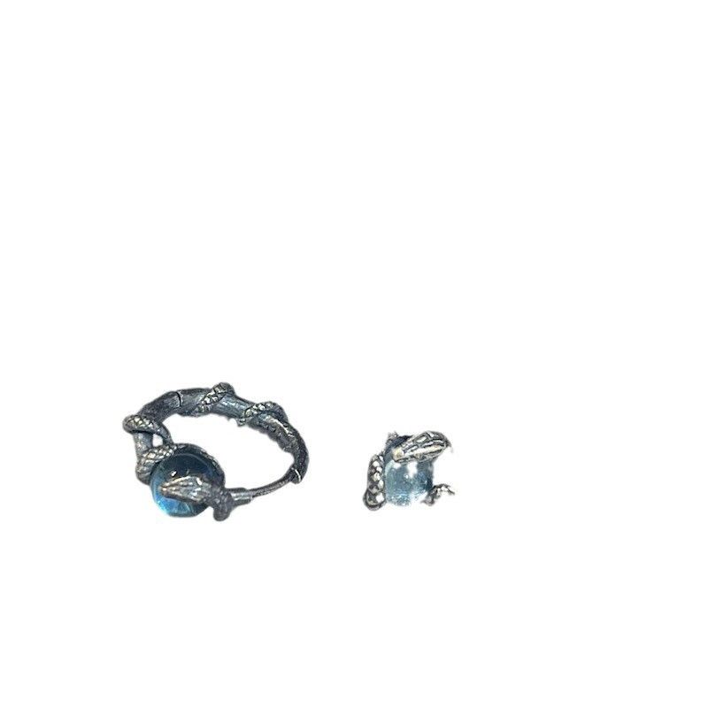 Jewelry Snake Punk Earrings One Pairs Chrome Jewelry Size ONE SIZE - 5 Thumbnail