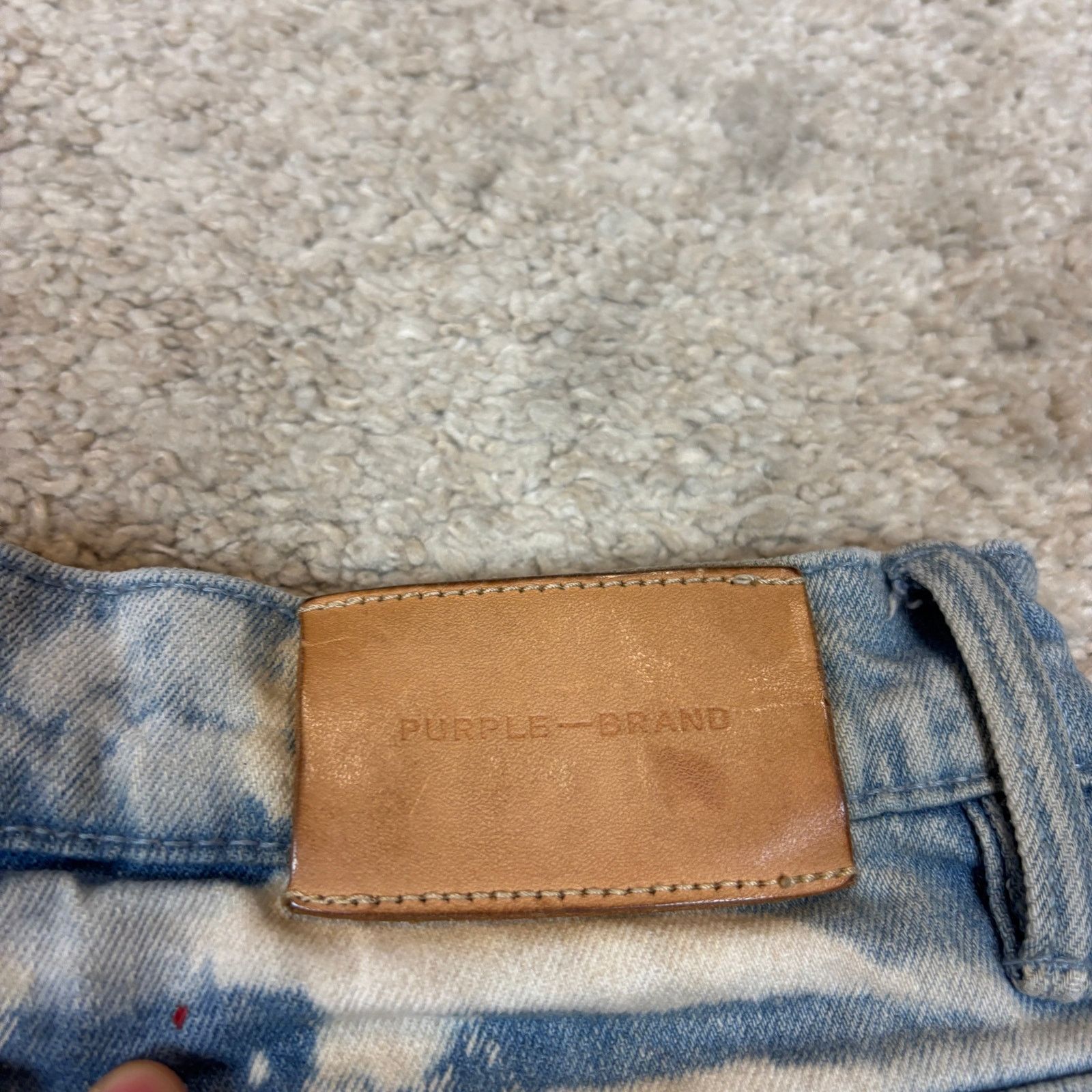Purple Brand Purple Brand P020 Light Faded Bleached Out Splatter Jorts 31 Size US 31 - 4 Thumbnail