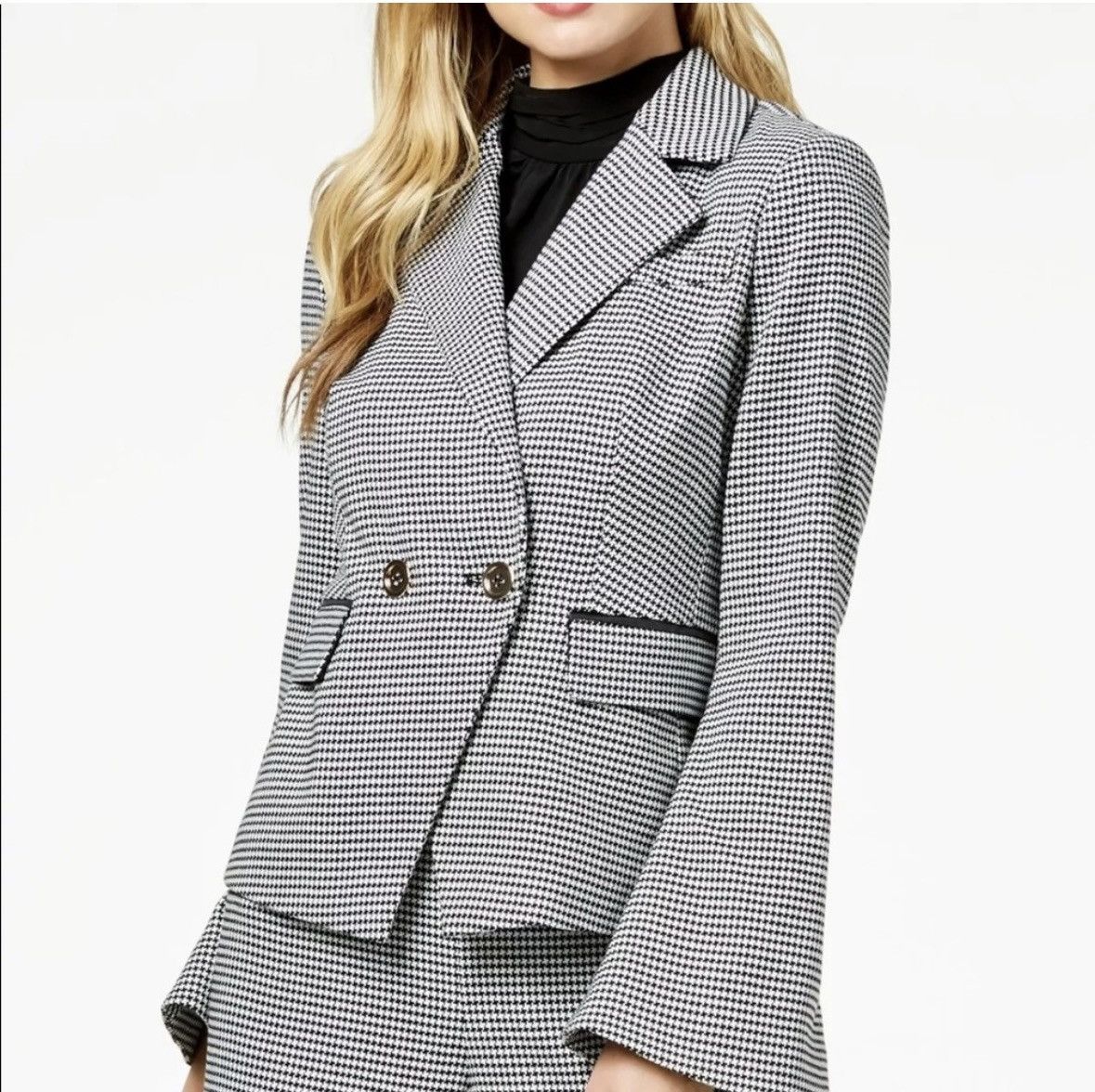 Rachel Zoe RACHEL Zoe Houndstooth Blazer Size XS / US 0-2 / IT 36-38 - 1 Thumbnail