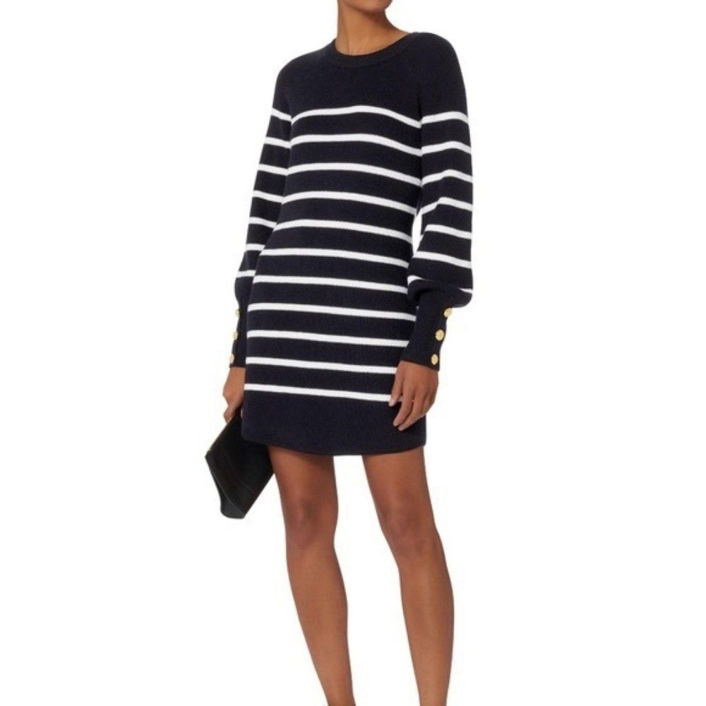 INTERMIX Intermix Nimah Striped Merino Wool Sweater Dress Size XS / US 0-2 / IT 36-38 - 1 Thumbnail