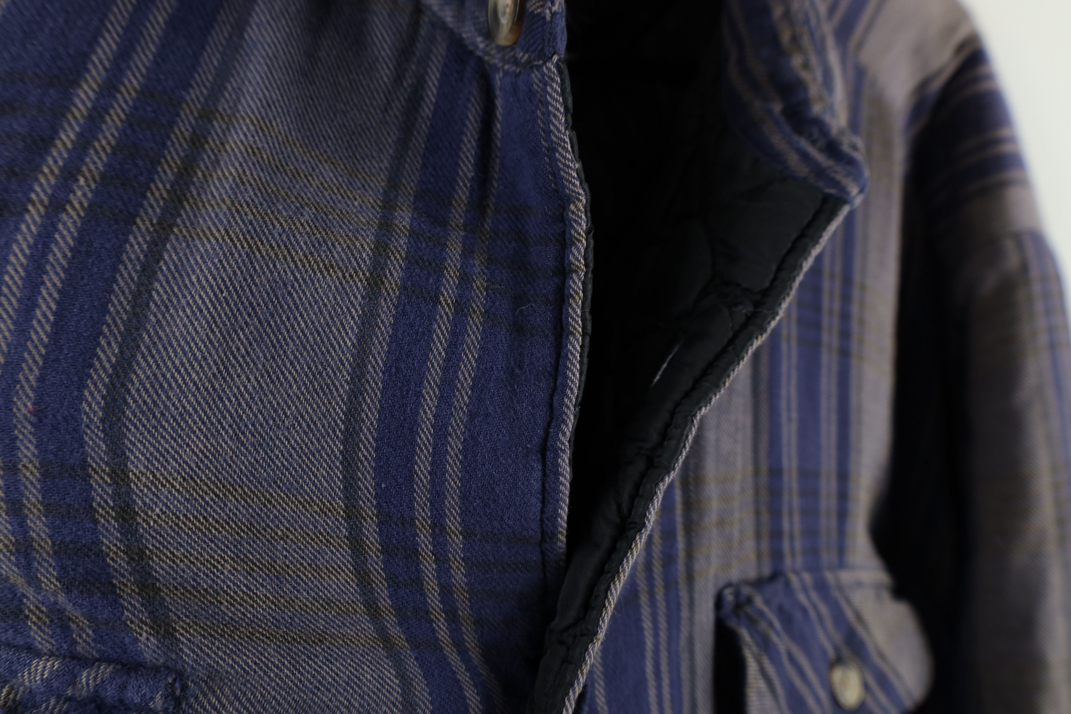 Vintage Vintage 90s Streetwear Quilted Flannel Button Shirt Jacket Size US XL / EU 56 / 4 - 4 Thumbnail