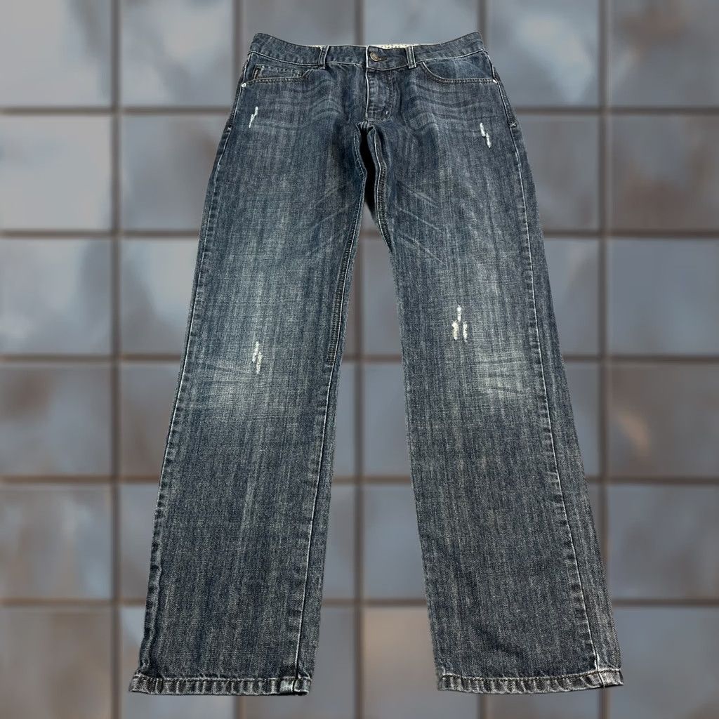 Armani Armani Jeans Straight 32 32 UK12 Charcoal Grey Wash Denim 5-Pocket Design Womens Jeans Regular Fit Boys/Girls Mens Size 24" / US 00 / IT 34 - 1 Thumbnail