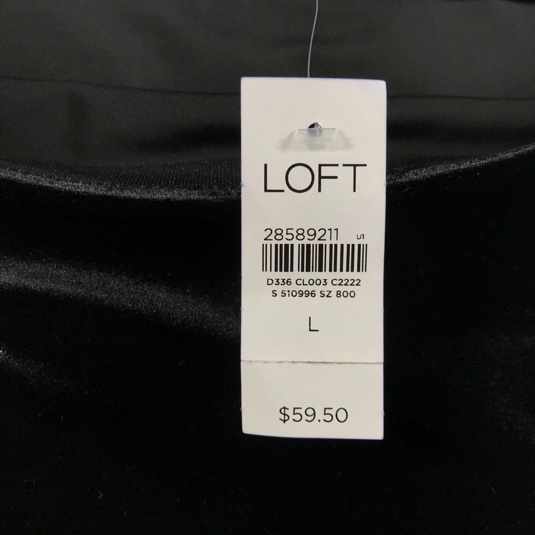 Loft LOFT Skirt Velvet Pencil Midi Black Size L Elastic Waist NEW 510996 Size 36" / US 14 / IT 50 - 5 Thumbnail