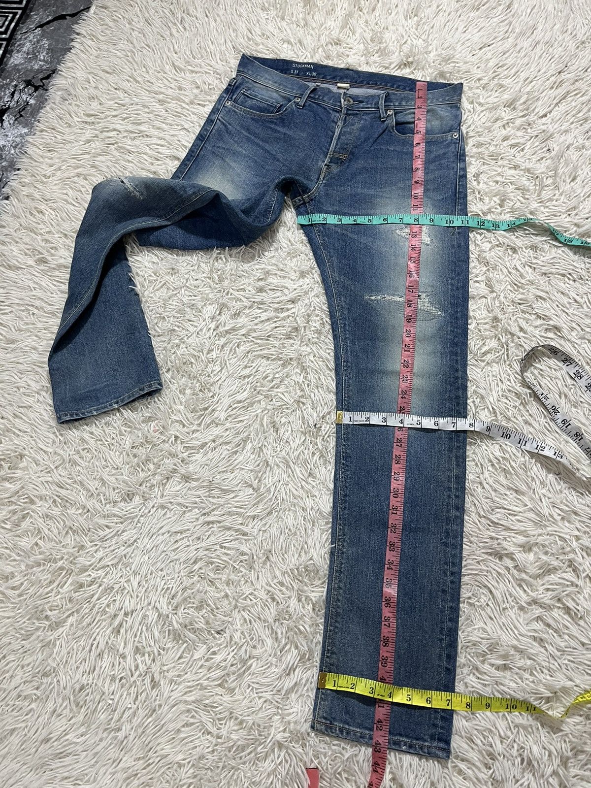 DELUXE × Japanese Brand × Vintage DELUXE JAPANESE BRAND DISTRESS DESIGN JEANS Size US 33 - 9 Thumbnail