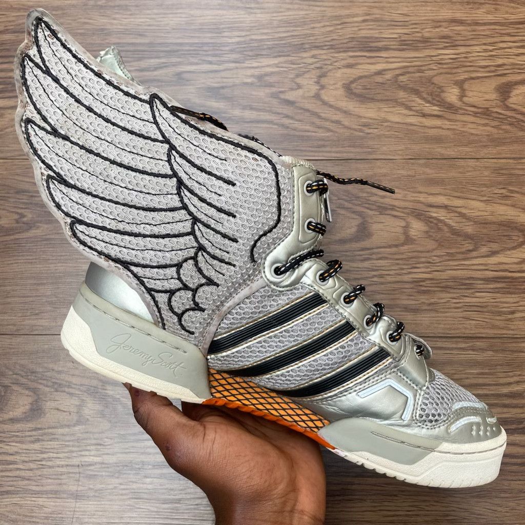 Adidas × Jeremy Scott Adidas x Jeremy Scott Wings 2.0 'Metallic Silver’ Size US 10.5 / EU 43-44 - 8 Thumbnail