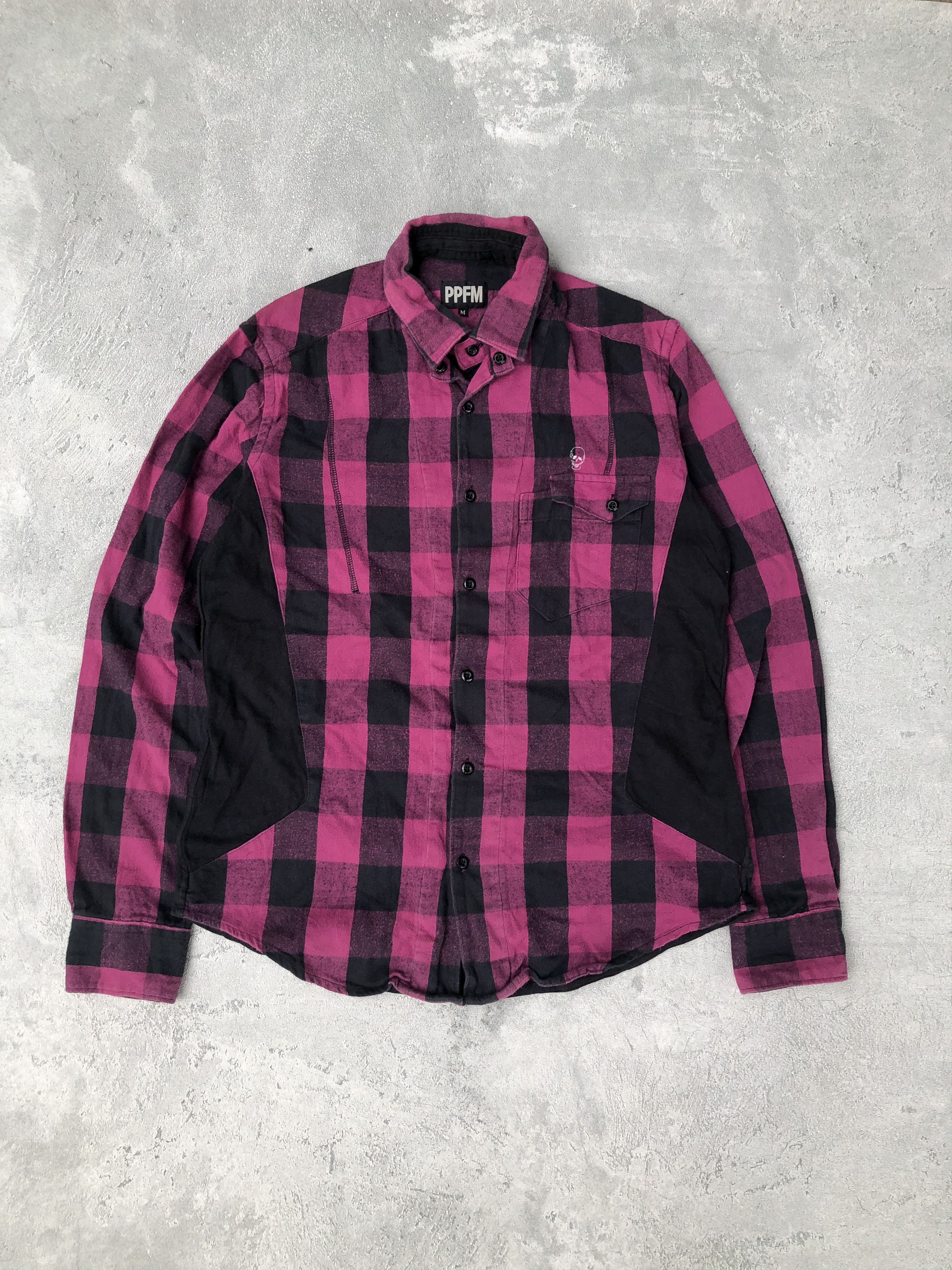 Japanese Brand × PPFM Sick Y2K PPFM Flannel Shirt Size US M / EU 48-50 / 2 - 1 Thumbnail