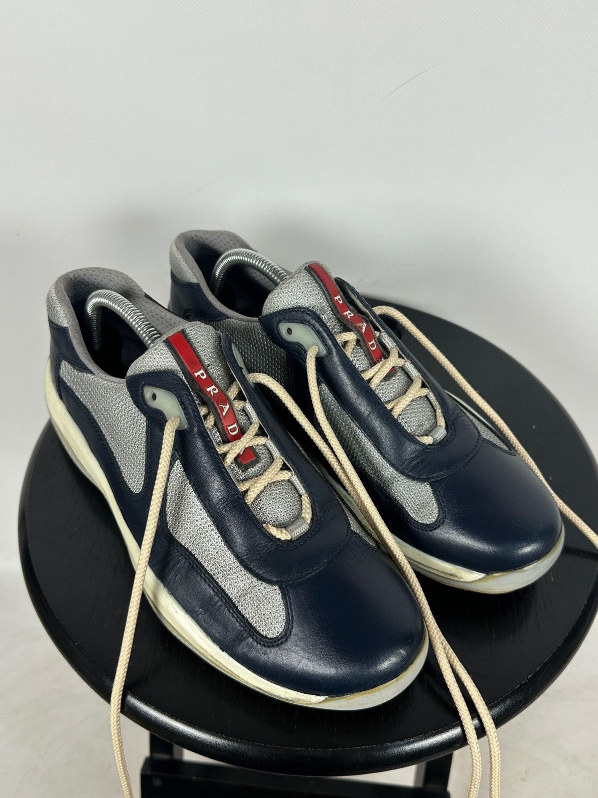 Prada Prada America’s Cup Navy Blue Leather Sneakers Size US 7.5 / EU 40-41 - 1 Thumbnail