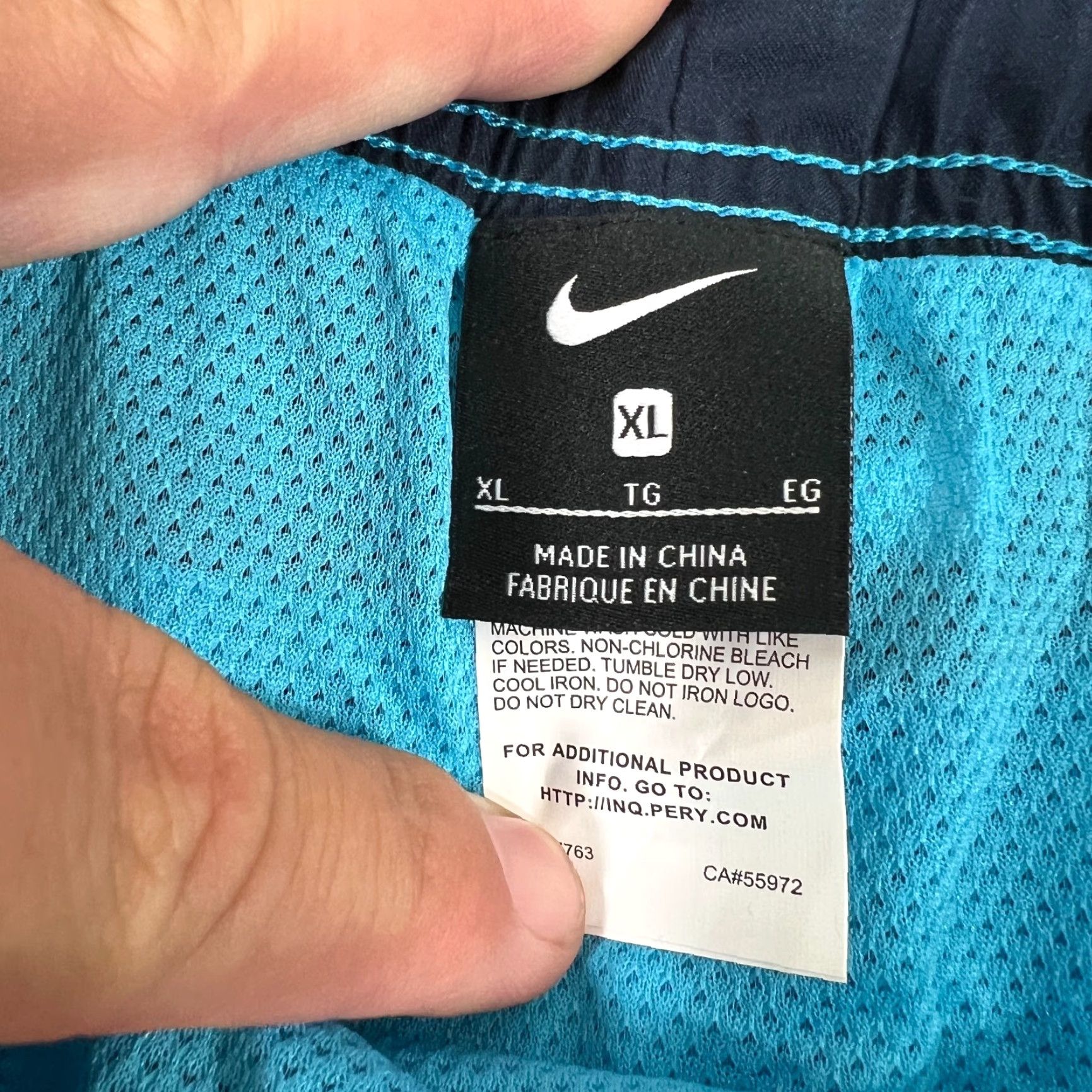 Nike Nike XL Blue Swim Trunks Mens Volley Board Shorts Lined 100% Polyester NESS9509 Size US 36 / EU 52 - 4 Thumbnail