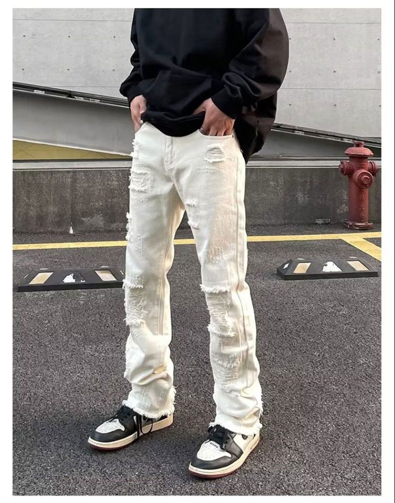 fringed jeans