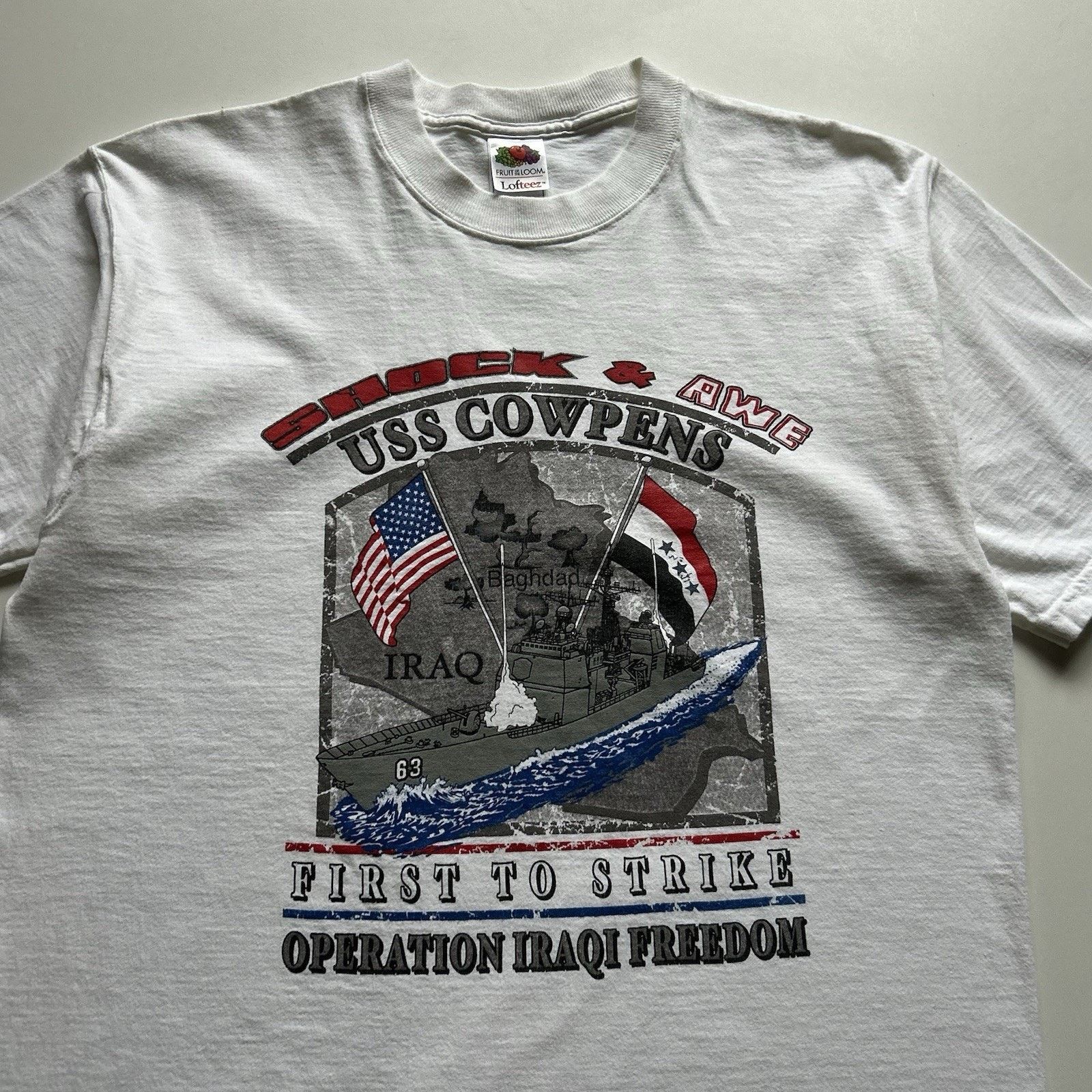 Fruit Of The Loom × Vintage Vintage Operation Iraqi Freedom T Shirt Large USA Iraq War Size US L / EU 52-54 / 3 - 2 Thumbnail