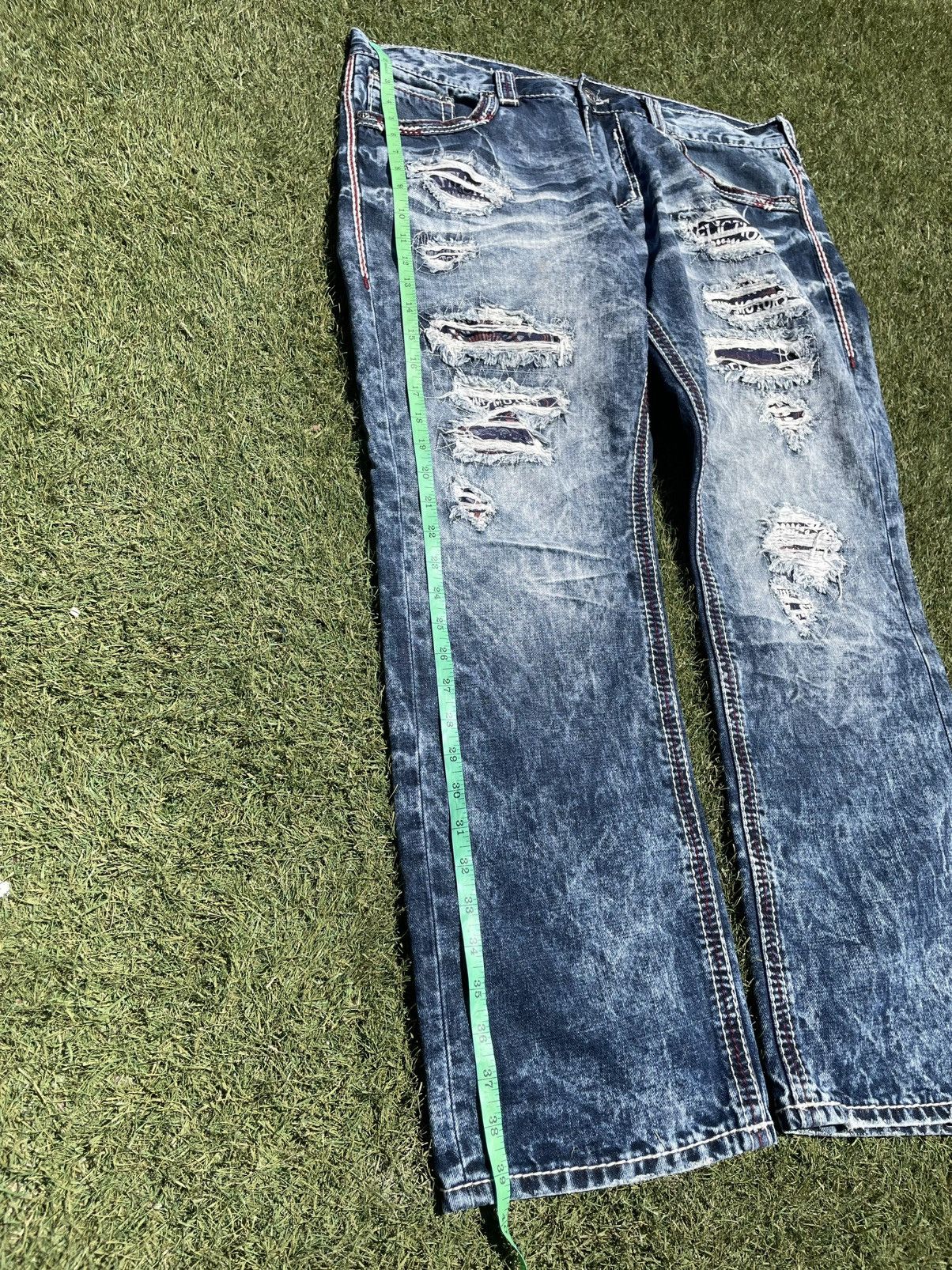 Affliction Affliction Jeans Mens size 36 x 40 Cooper Black Blue Faded Size US 36 / EU 52 - 5 Thumbnail