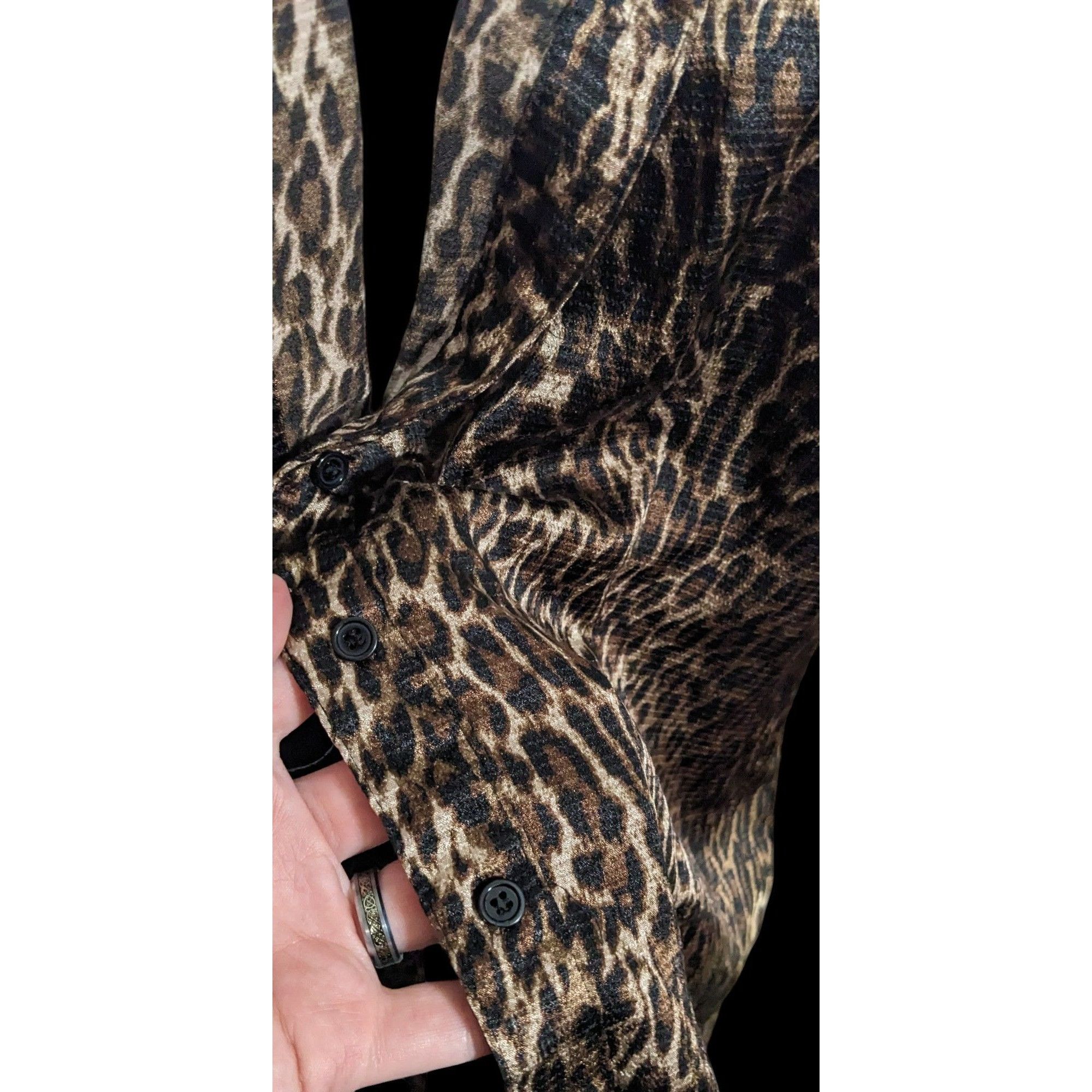 Apt. 9 Apt 9 Brown And Black Leopard Print Blouse Size XL / US 12-14 / IT 48-50 - 3 Thumbnail