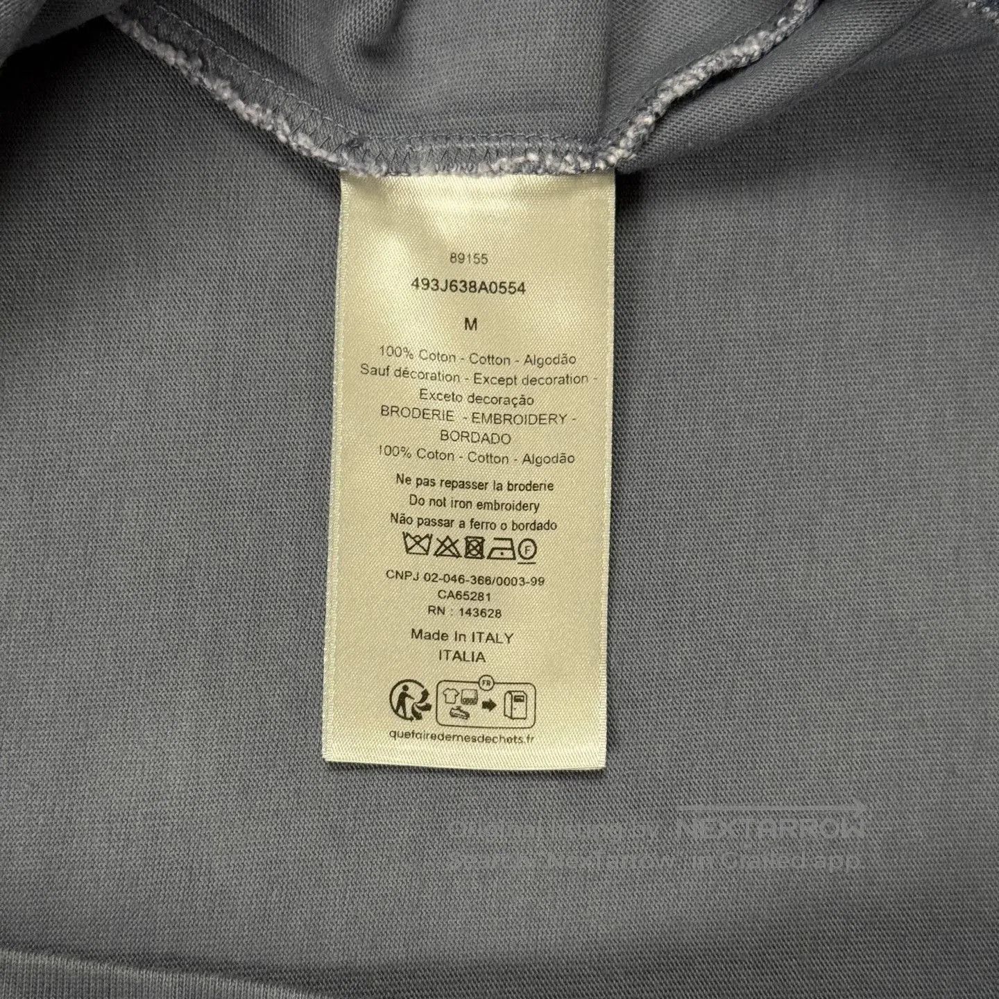 Dior Dior x Stone Island 24 Blue Embroidered Tee. Size US M / EU 48-50 / 2 - 4 Thumbnail