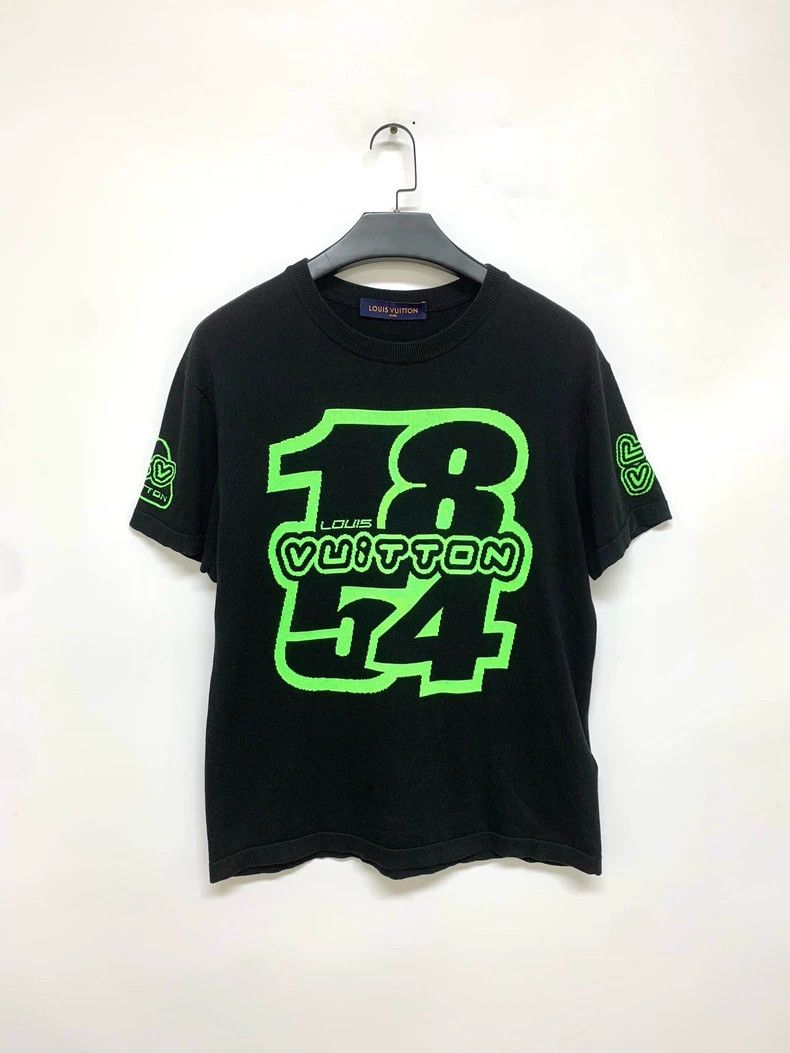 Louis Vuitton 1854 black and green knitted short sleeves