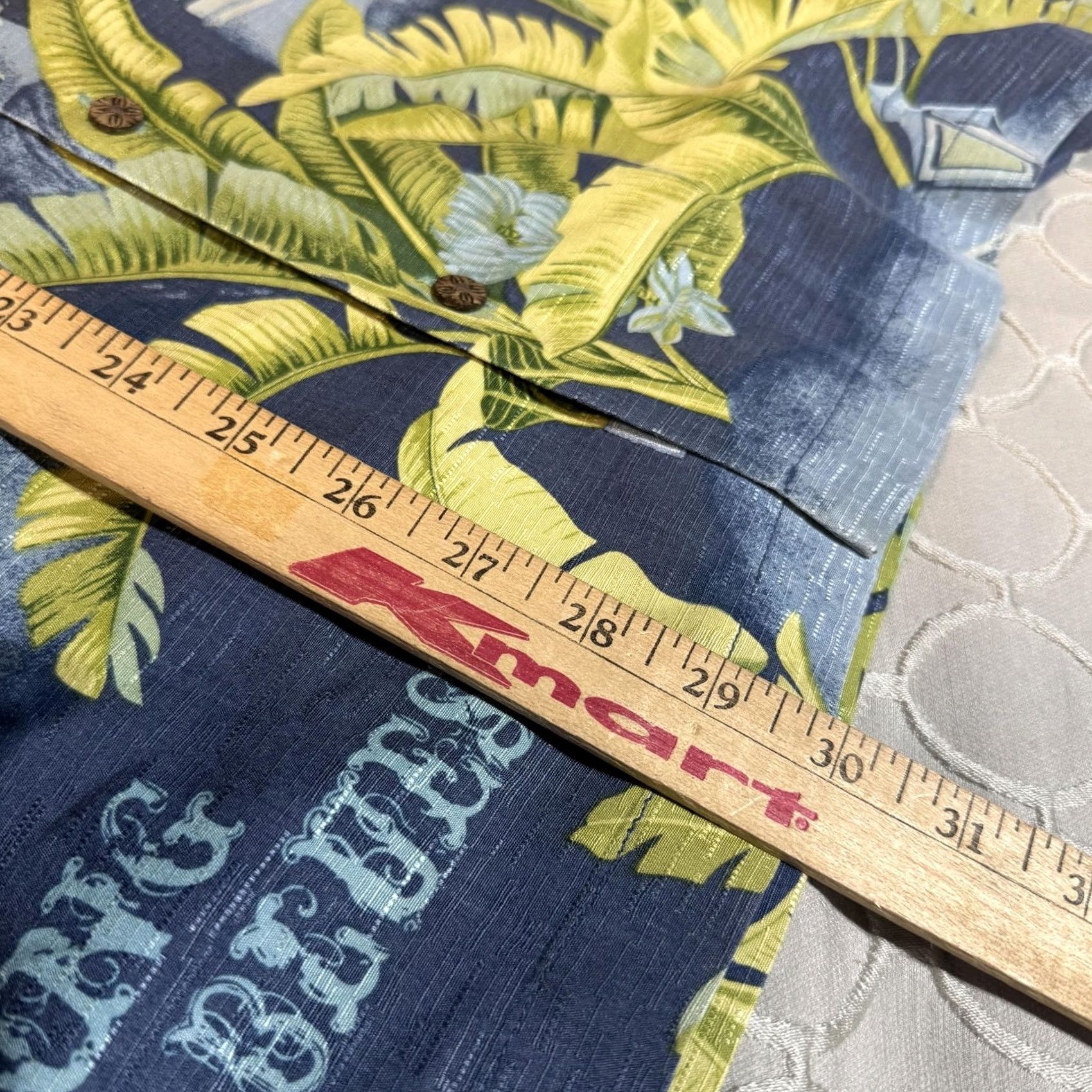 Tommy Bahama Tommy Bahama Shirt Mens XL Blue Yellow Silk Hawaiian Relax Patio Jazz Short Sleeve Button-Up Collared Graphic Print Size US XL / EU 56 / 4 - 5 Thumbnail