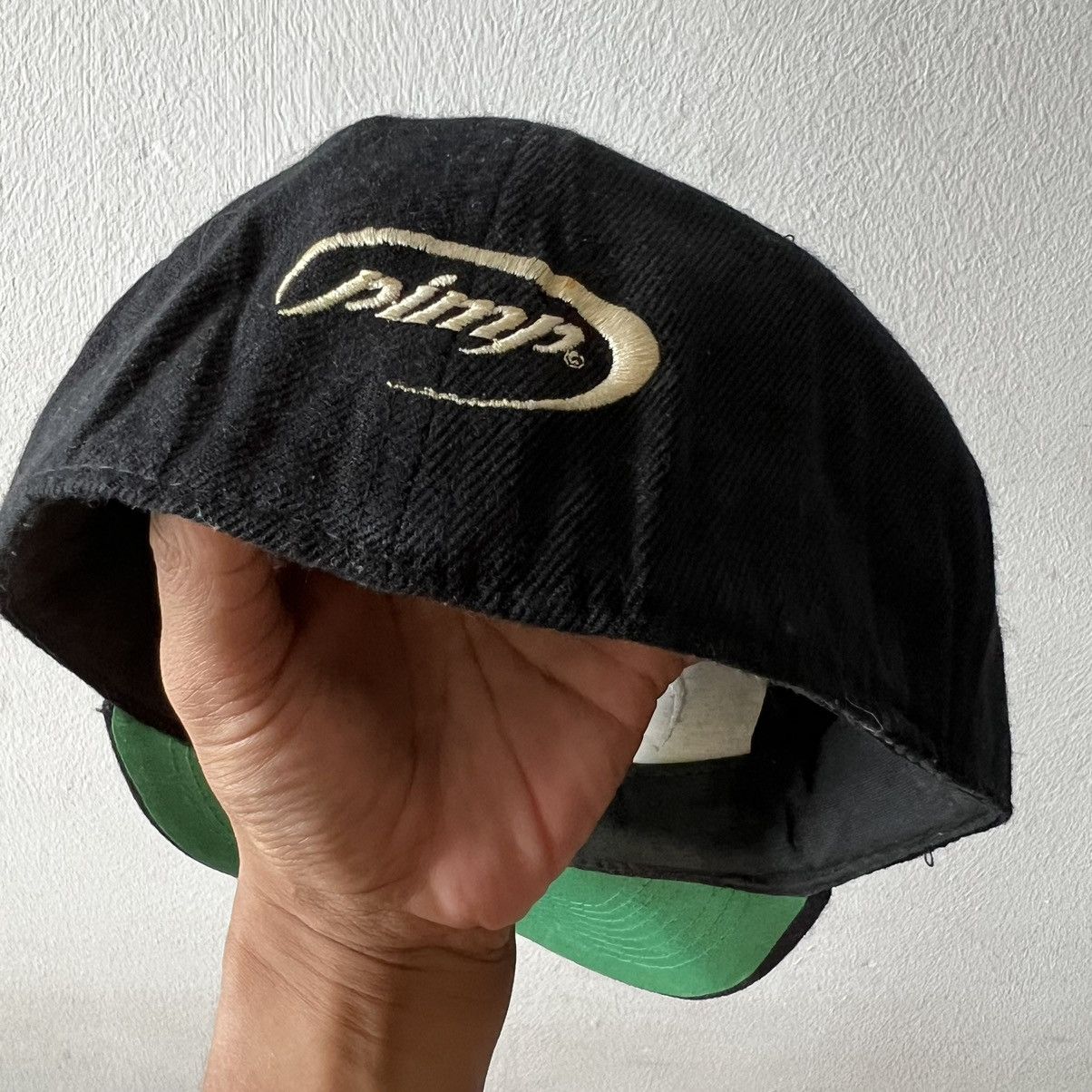 Vintage PIMP Oval Logo Wool Fitted Hat size 58cm-59cm Size ONE SIZE - 2 Thumbnail