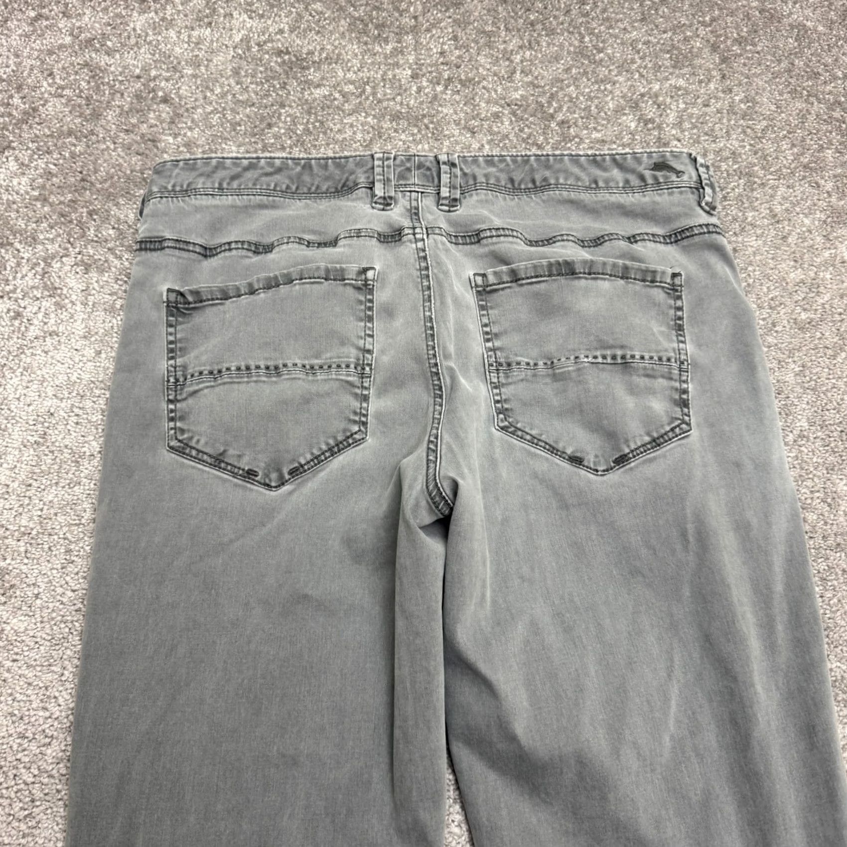 Tommy Bahama Tommy Bahama Pants Mens Straight Leg Gray 34x34 Cotton Stretch 5-Pocket Casual Size US 34 / EU 50 - 5 Thumbnail
