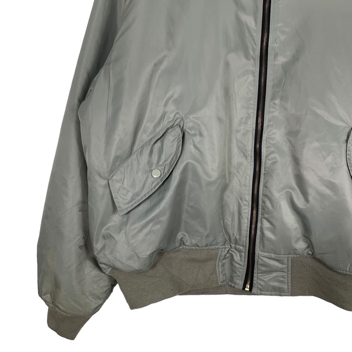 Japanese Brand Vintage Silver Grey Bomber Jacket Big Size #1108-C50 Size US XXL / EU 58 / 5 - 3 Thumbnail