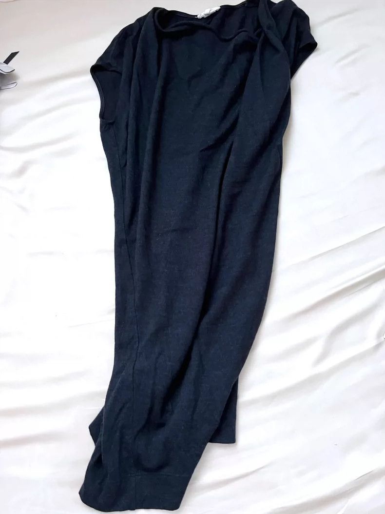 Helmut Lang HELMUT LANG sizeP Irregular wool dark blue dress Size XS / US 0-2 / IT 36-38 - 1 Thumbnail