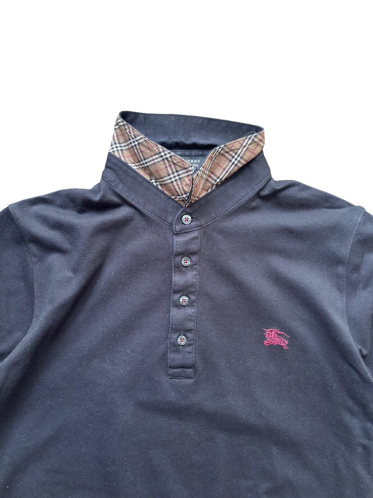 Burberry Burberry Black Label Check Collar Polo Shirt Black Small Size US S / EU 44-46 / 1 - 3 Thumbnail