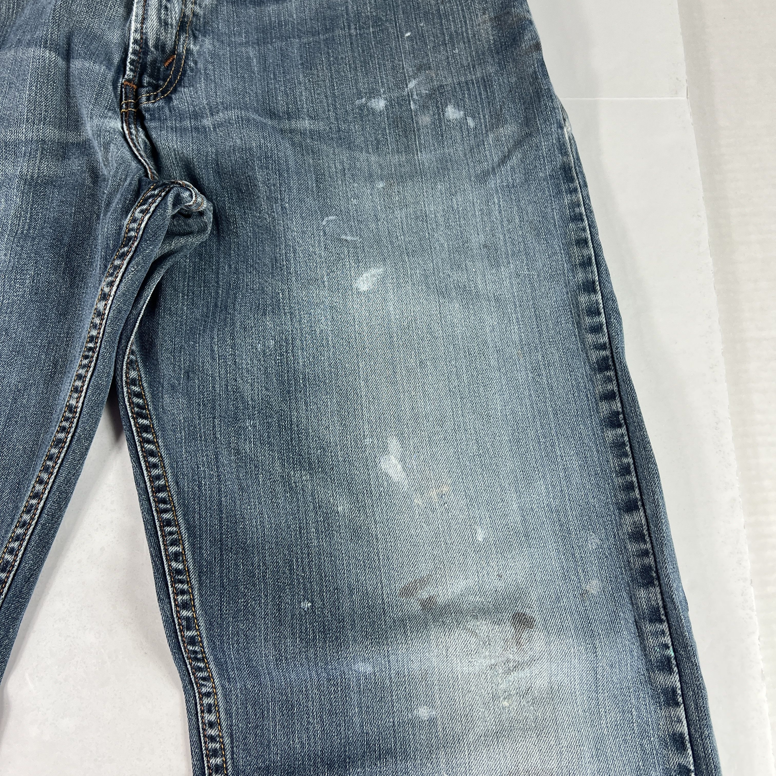 Levi's Y2K Levi's Jean 569 Loose Straight Blue Faded Thrashed Denim Size US 34 / EU 50 - 3 Thumbnail